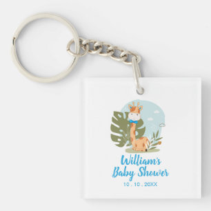Porte-clefs Giraffe Baby shower Napkin (Garçon animal Safari)