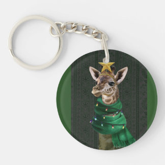 Porte-clefs Giraffe Christmas Tree