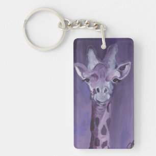 Porte-clefs Giraffe violette