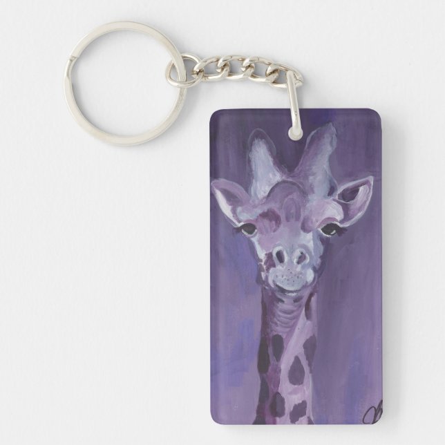Porte-clefs Giraffe violette (Devant)