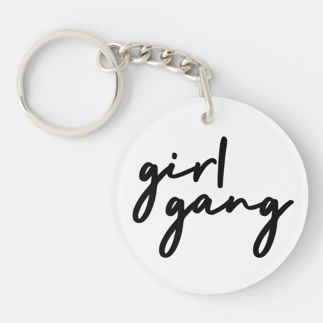 Porte-clefs Girl Gang | Cute Girl Power Moderne Féminisme (Devant)