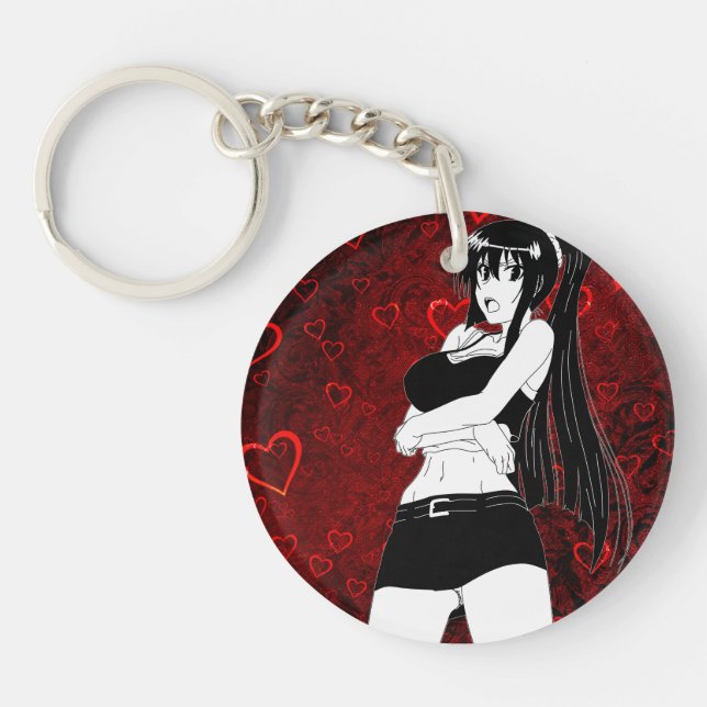 Porte-clefs Girl Hearts Keychain (Devant)