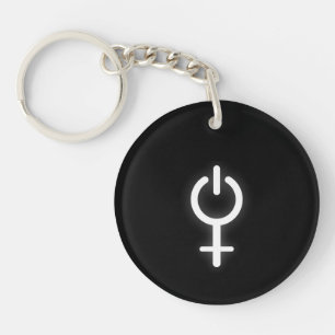 Porte-clefs Girl Power Electronic Symbole pour Gamer Female Si