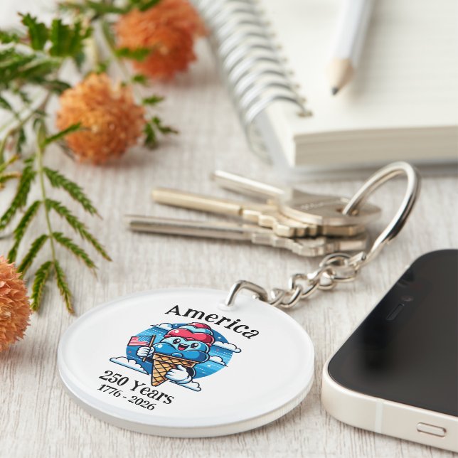 Porte-clefs Glace Patriotique 250 Ans (Devant droit)