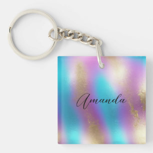 Porte-clefs Glam arc-en-ciel Iridescendant