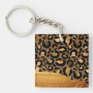 Porte-clefs Glamour en métal Glamor Tcheetah Peau