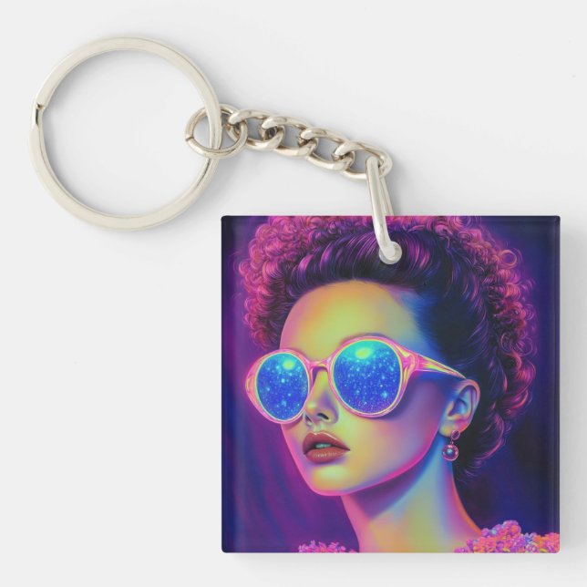 Porte-clefs Glamour Neon Galaxy (Devant)