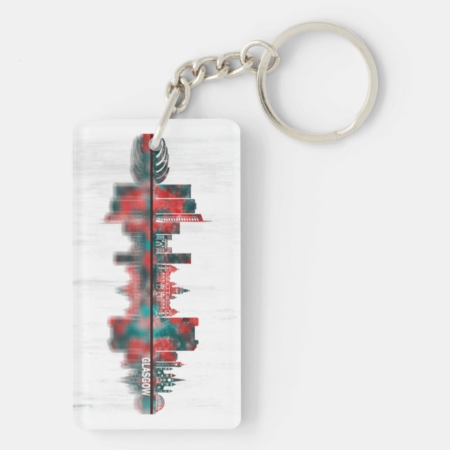 Porte-clefs Glasgow Skyline (Dos)