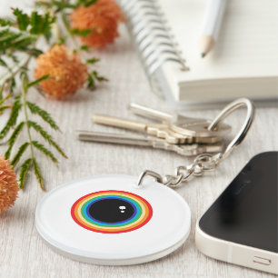 Porte-clefs Globe oculaire arc-en-ciel cool