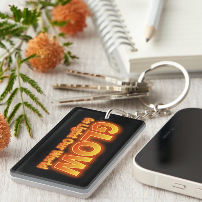 Porte-clefs Glow- Allumez notre monde (Devant droit)