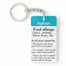Gluten Allergy Alert Porte - clé Celiac Safe Rappe