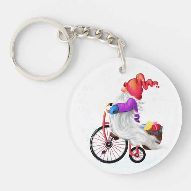 Porte-clefs Gnome de Noël avec Porte - clé cadeau (Devant)