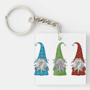 Porte-clefs Gnome de Noël mignon