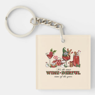 Porte-clefs Gnomes de Noël scandinaves mignons avec verre de v