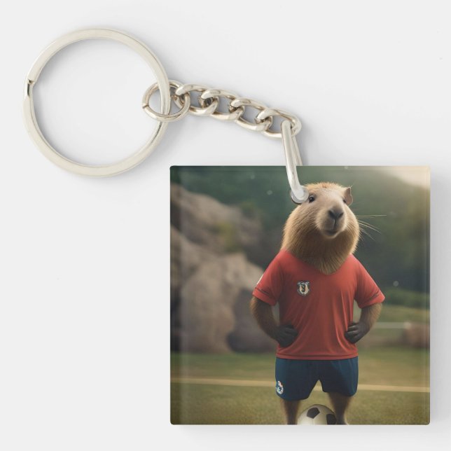 Porte-clefs "Goal-Scoring Capybara : The Ultimate Soccer Star  (Devant)