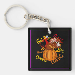 Porte-clefs Gobble Gobble Gobble Citrouille-16194
