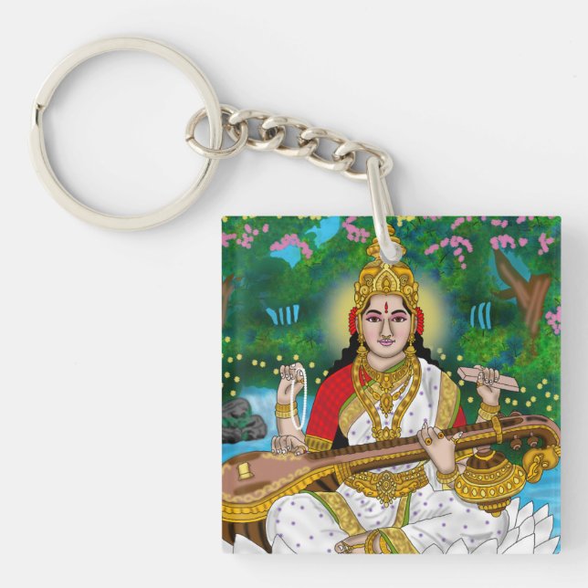 Porte-clefs Goddess Saraswati Keychain (Devant)