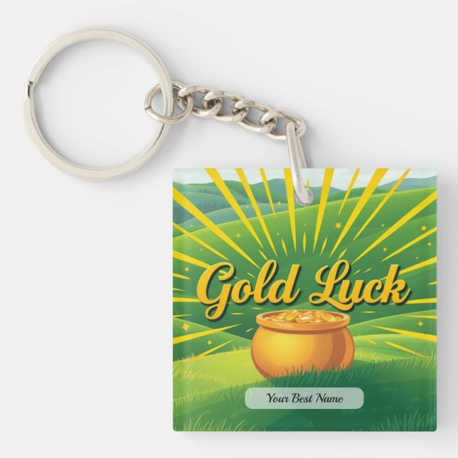 Porte-clefs Gold Luck Ray Personalize (Devant)