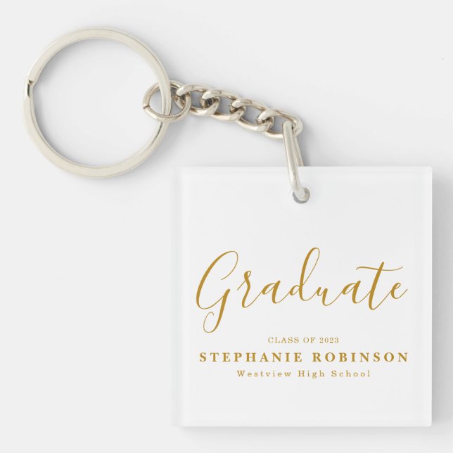 Porte-clefs Gold Script Modernisation (Devant)