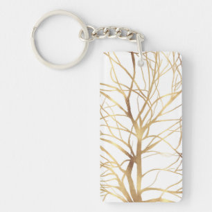 Porte-clefs Gold Tree Silhouette