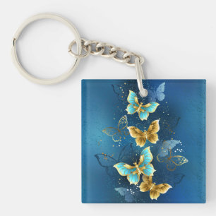 Porte-clefs Golden butterflies