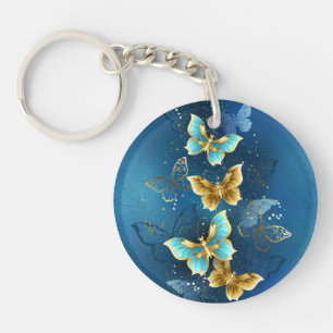 Porte-clefs Golden butterflies