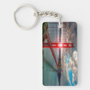 Porte-clefs Golden gate bridge avec Sun brillant
