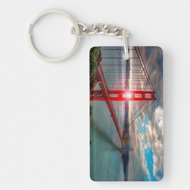 Porte-clefs Golden gate bridge avec Sun brillant (Devant)