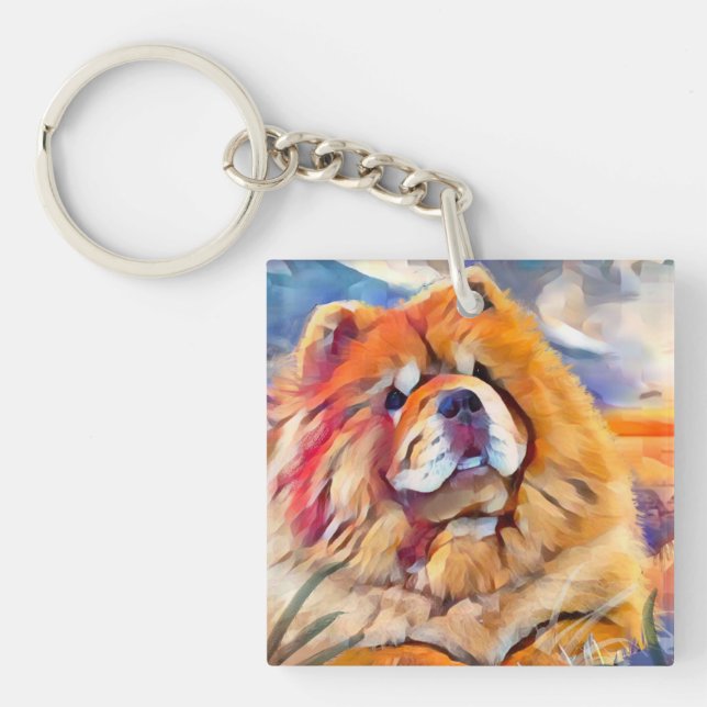Porte-clefs GOLDEN GIRL chow (Devant)