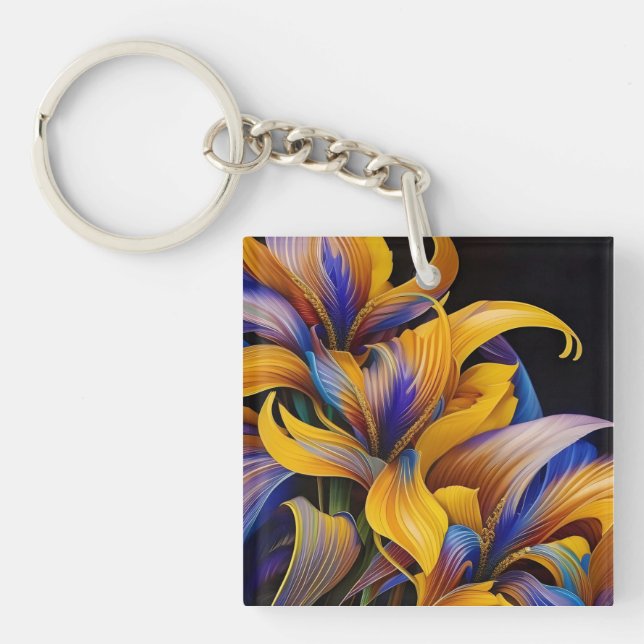 Porte-clefs Golden Iris Hosta X AI ART (Devant)