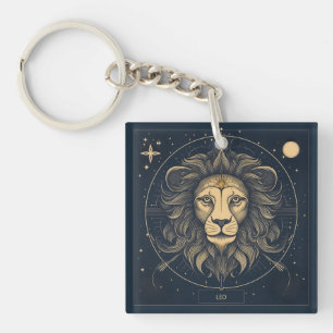 Porte-clefs Golden Leo Zodiac