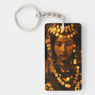 Porte-clefs Golden Maghreb Ouled Naïl Berber Girl Femme