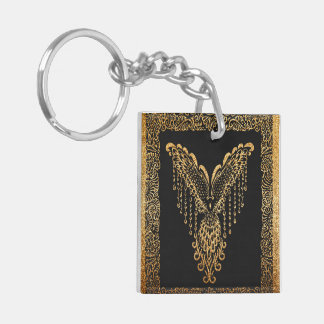 Porte-clefs Golden Phoenix Elégance