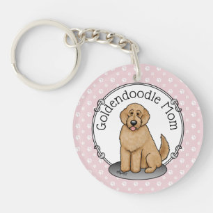 Porte-clefs Goldendoodle Mom Doodle Mom (rouge doré)
