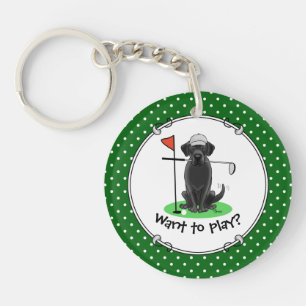 Porte-clefs Golf Black Labrador Retriever Dog - mignonne
