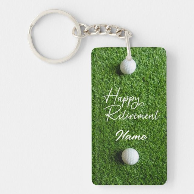 Porte-clefs Golf Bonheur Retraite  (Devant)