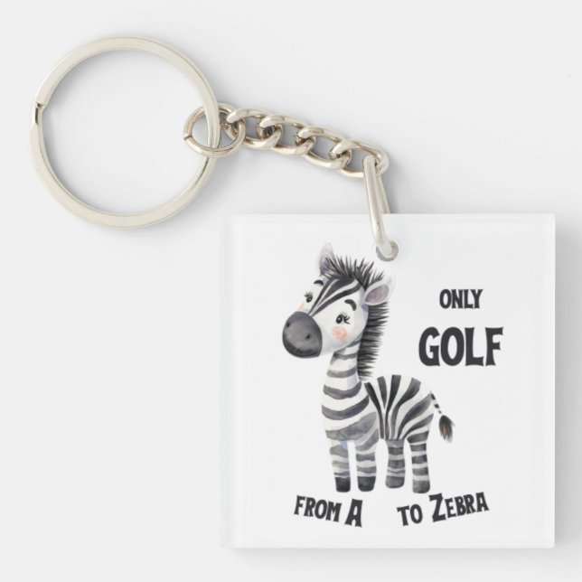 Porte-clefs Golf de A à Z, Zèbre (Devant)