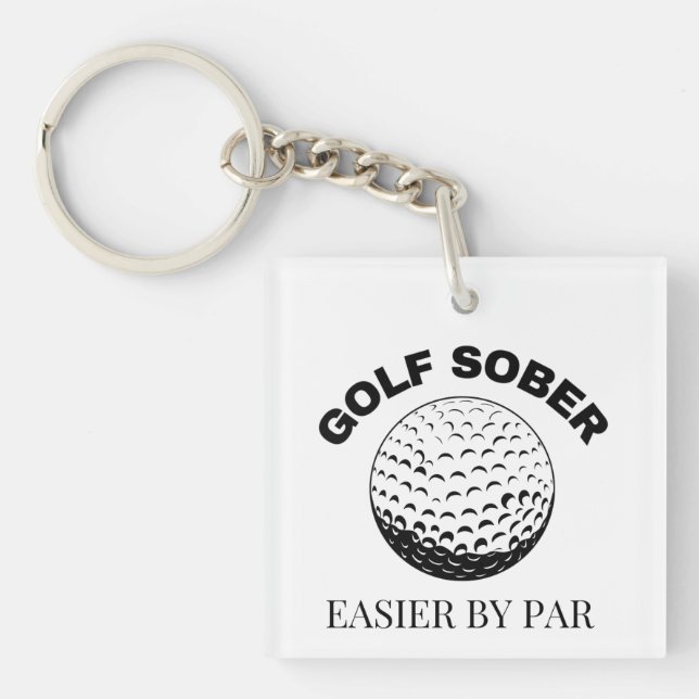 Porte-clefs Golf Sober Plus Facile Par Parc Funny Golf Citatio (Devant)