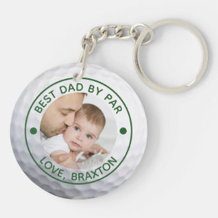 Porte-clefs Golfer BEST DAD BY PAR PAR Photo Personnalisée