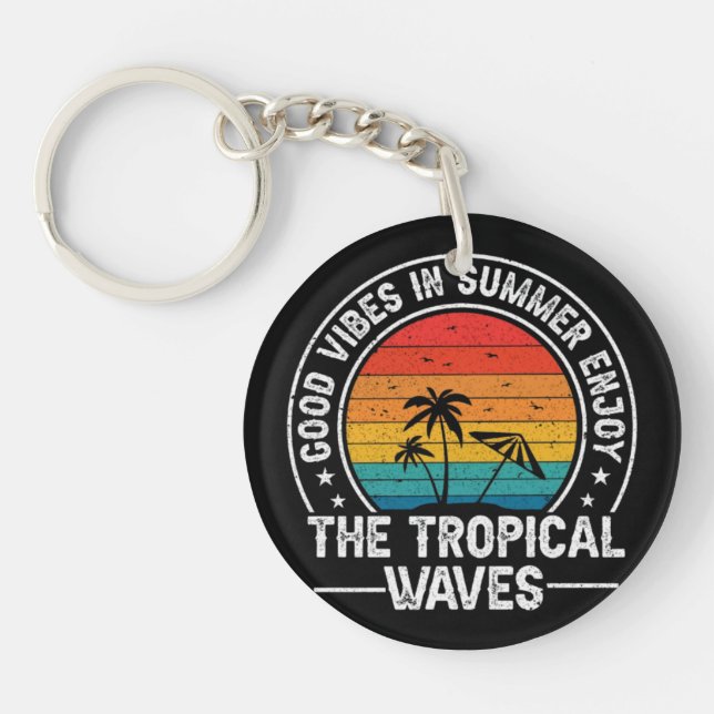 Porte-clefs Good Vibes Summer Tropical Waves-64107 (Devant)