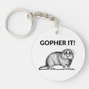 Porte-clefs Gopher It Funky Gopher Pun