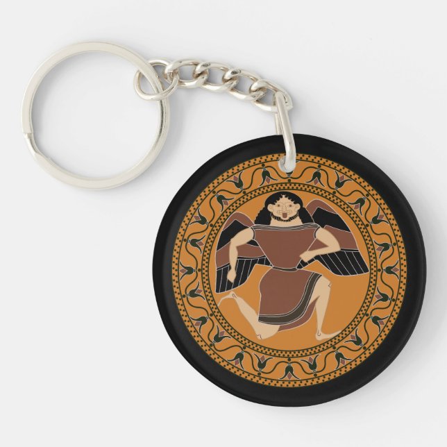 Porte-clefs Gorgon : Coupe en terre cuite kylix Siana (Devant)