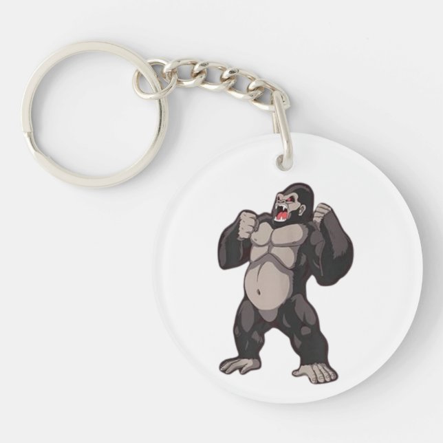 Porte-clefs Gorille qui rugit Singe Grand Singe (Devant)
