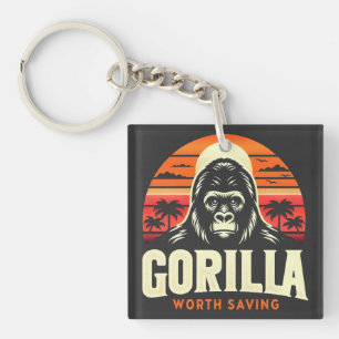 Porte-clefs Gorilles à sauver Journée mondiale de la faune Vin