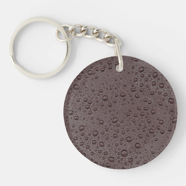 Porte-clefs gouttelettes d'eau marron (Devant)