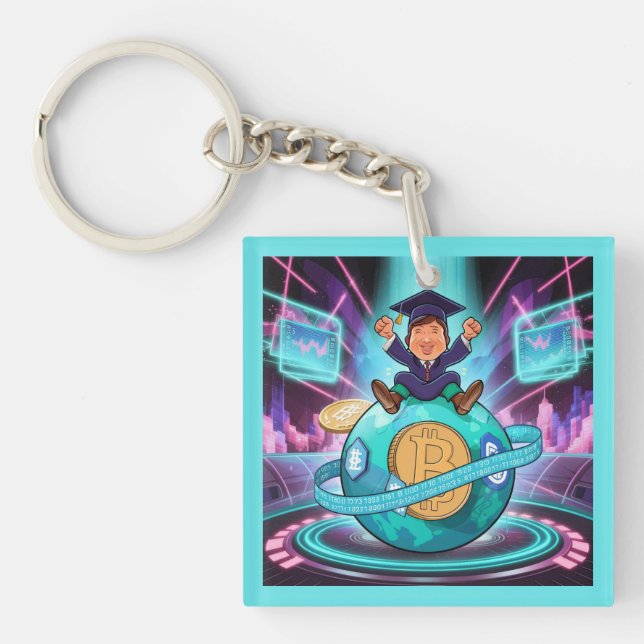 Porte-clefs Graduation en cristaux (Devant)