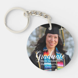 Porte-clefs Graduation personnalisée Photo simple