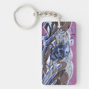 Porte-clefs Graffiti à tête bleue