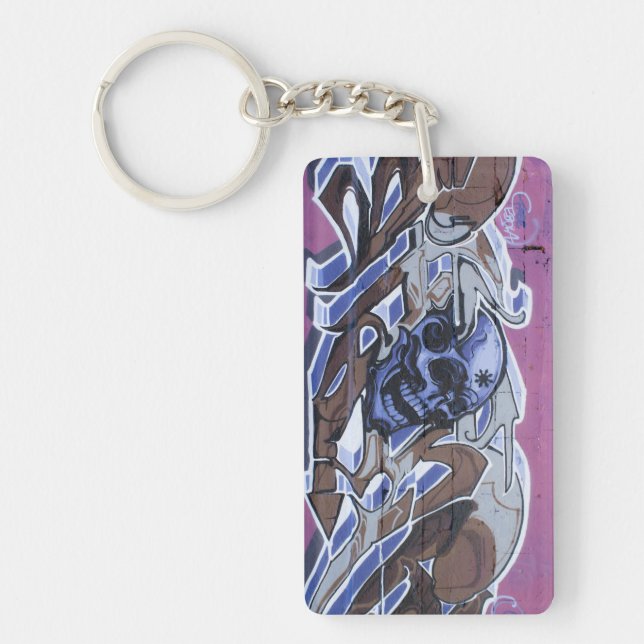 Porte-clefs Graffiti à tête bleue (Devant)