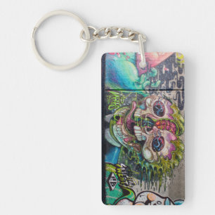 Porte-clefs Graffiti Crazy Type Horror Skull